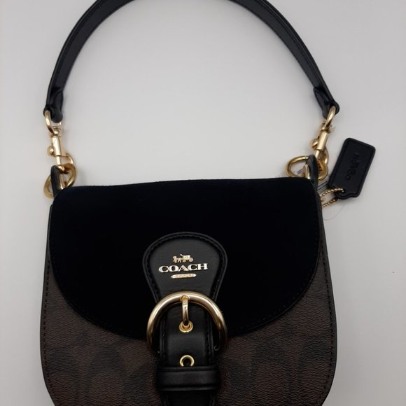 Coach Bags Coach C7966 Signature Suede Kleo 7 Shouldercrossbody